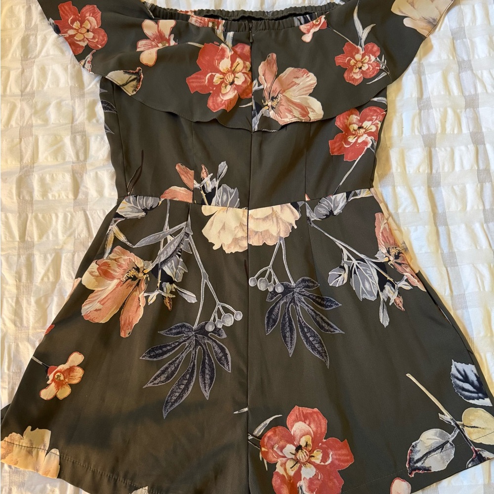 Floral Off-Shoulder Romper